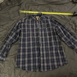 Blue Mountain Men’s L Button Down Long Sleeve Shirt Multicolor